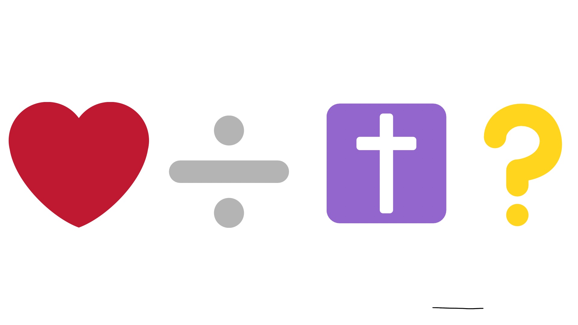Heart, Division, Cross, Question Mark - The Gospel in Emojis